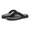 Vionic Wyatt Mens Thong Sandals - Black/Grey - pair left angle