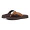 Vionic Wyatt Men's Toe-Post Sport Arch Supportive Sandal - Toffee Leather - pair left angle