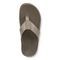 Vionic Wyatt Men's Toe-Post Sport Arch Supportive Sandal - Stone Leather - Top