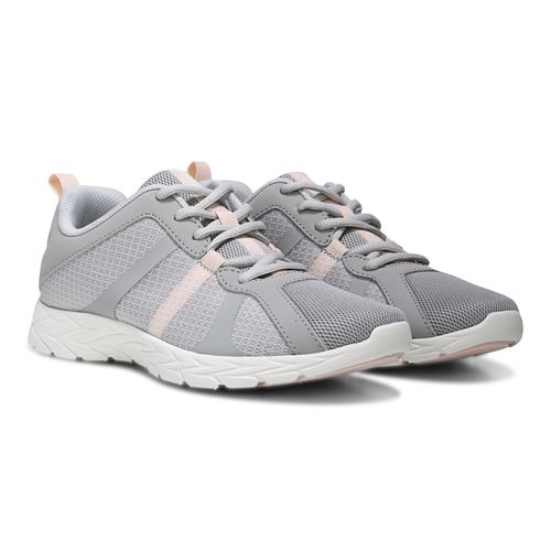 Vionic Radiant Womens Oxford/Lace Up Lifestyl - Light Grey / Pink - Pair