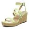 Vionic Sabina Womens Quarter/Ankle/T-Strap Wedge - Pale Lime - Left angle
