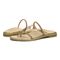 Vionic Prism Womens Slide Sandals - Gold Metallic - pair left angle