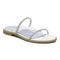 Vionic Prism Womens Slide Sandals - White Leather - Angle main