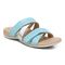 Vionic Hadlie Womens Slide Sandals - Porcelain Blue Paten - Angle main