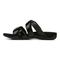 Vionic Hadlie Womens Slide Sandals - Black Leather - Left Side
