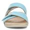 Vionic Hadlie Womens Slide Sandals - Porcelain Blue Paten - Front
