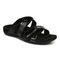 Vionic Hadlie Womens Slide Sandals - Black Leather - Angle main