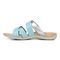 Vionic Hadlie Womens Slide Sandals - Porcelain Blue Paten - Left Side