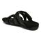 Vionic Hadlie Womens Slide Sandals - Black Leather - Back angle