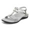 Vionic Mikah Womens Quarter/Ankle/T-Strap Sandals - Silver Metallic - Left angle