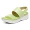 Vionic Karleen Womens Quarter/Ankle/T-Strap Wedge - Pale Lime - Left angle