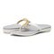 Vionic Raysa Womens Thong Sandals - White - pair left angle