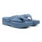 Vionic Kenji Women's Toe-Post Platform Wedge Sandal - Blue Shadow - Pair