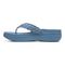 Vionic Kenji Women's Toe-Post Platform Wedge Sandal - Blue Shadow - Left Side