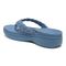 Vionic Kenji Women's Toe-Post Platform Wedge Sandal - Blue Shadow - Back angle