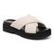 Vionic Vesta Women's Slide Comfort Sandals - Cream - Angle main