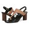 Vionic Alondra Womens Quarter/Ankle/T-Strap Sandals - Black - pair left angle