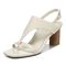 Vionic Alondra Womens Quarter/Ankle/T-Strap Sandals - Cream - Left angle