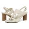 Vionic Alondra Womens Quarter/Ankle/T-Strap Sandals - Cream - pair left angle