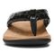 Vionic Layne Womens Thong Sandals - Black Woven - Front