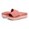 Vionic Rejuvenate Unisex Slide Recovery Sandals - Terra Cotta/roze - pair left angle
