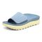 Vionic Rejuvenate Unisex Slide Recovery Sandals - Blue Shadow - Left angle