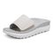 Vionic Rejuvenate Unisex Slide Recovery Sandals - White/vapor - Left angle