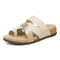 Vionic Luelle Womens Slide Sandals - Cream - Left angle