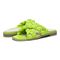 Vionic Kalina Womens Slide Sandals - Lime - pair left angle