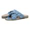 Vionic Kalina Women's Slide Braided Sandals - Blue Shadow - pair left angle