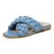 Vionic Kalina Women's Slide Braided Sandals - Blue Shadow - Left angle