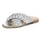 Vionic Kalina Women's Slide Braided Sandals - Silver - Left angle