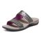 Vionic Nakia Womens Slide Sandals - Pewter - Left angle