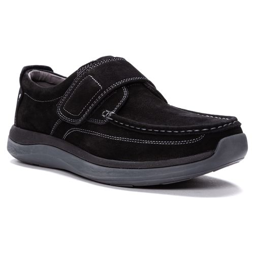 Propet Men's Porter Loafer Casual Shoes - Black - Angle
