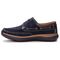 Propet Men's Pomeroy Boat Shoes - Navy - Instep Side