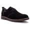 Propet Finn Men's Suede Oxford Shoes - Black - Angle