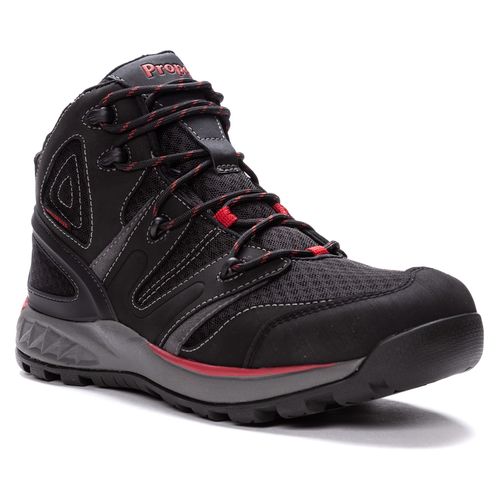 Propet Men's Veymont Waterproof Hikers - Black/Red - Angle
