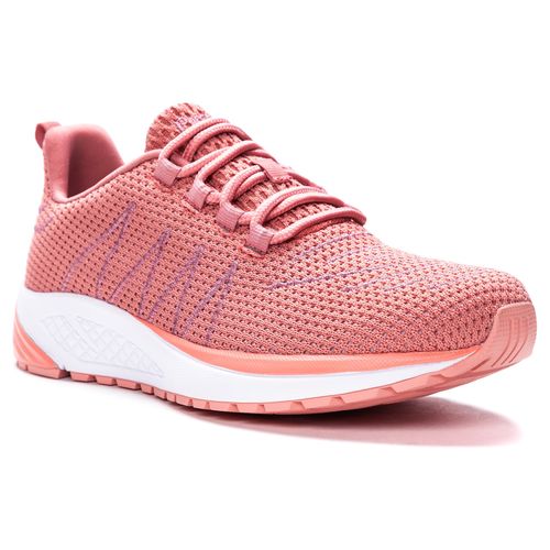 Propet Women's Tour Knit Sneakers - Dark Pink - Angle