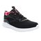 Propet Women's TravelBound Pixel Sneakers - Black/Pink - Angle