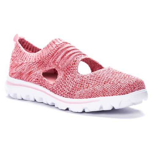 Propet Women's TravelActiv Avid Sneakers - Pink/Red - Angle