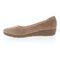 Propet Yara Women's Leather Slip On Flats - Natural Buff Suede - Instep Side