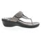 Propet Wynzie Women's Leather Sandals - Silver - Outer Side