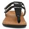 Vionic Elvia - Women's Adjustable Slip-on Orthotic Sandal  - Black Syn Front