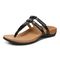 Vionic Elvia - Women's Adjustable Slip-on Orthotic Sandal  - Black Syn Left angle