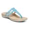 Vionic Elvia - Women's Adjustable Slip-on Orthotic Sandal  - Porcelain Blue Syn Angle main