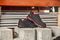 Reebok Men's Sublite Cushion Safety Toe Athletic Work Shoe Industrial - Black/Red - 