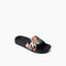 Reef One Slide Women's Sandals - Black Monstera - Angle