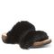 Bearpaw Analia Women's Faux Fur Upper Sandals - 2900W Bearpaw- 011 - Black - Profile View