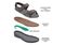 OrthoFeet Cambria Men's Sandals Heel Strap - Black - 5