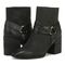 Vionic Carnelia Womens Mid Shaft Boots - Black - pair left angle
